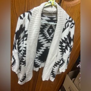 Open cardigan sweater